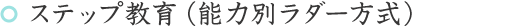 ステップ教育（能力別ラダー方式）